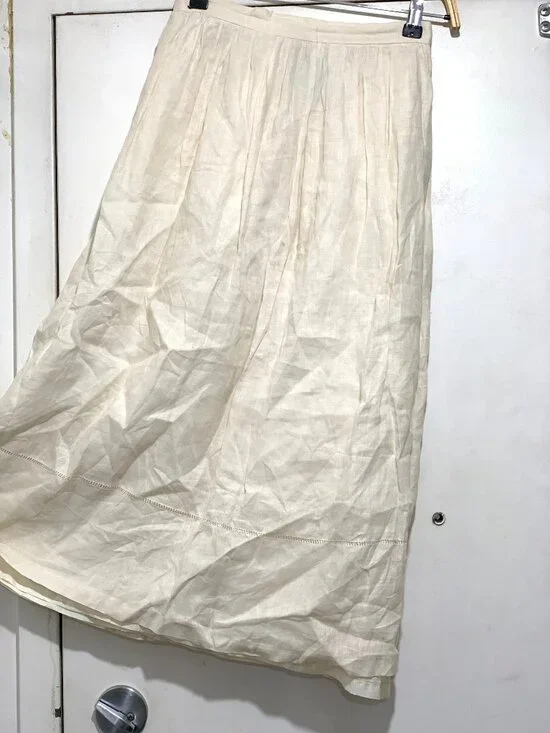 VINTAGE CLOAK OF MANY COLORS BY LIBERTY & LUCREZIA 100% IRISH LINEN SKIRTS - Picture 5 of 7